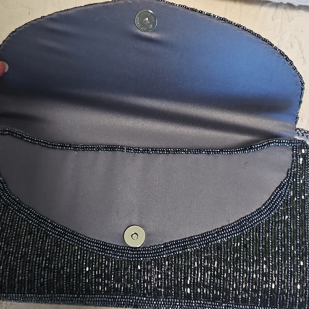 CARLA MARCHI Black Beaded Evening Bag - Picture 4 of 6